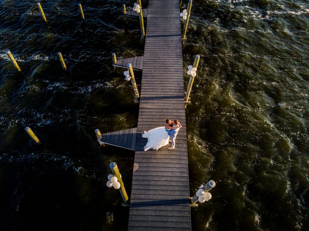 bruidsfotografie met drone